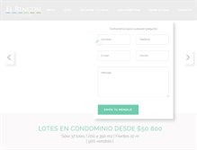 Tablet Screenshot of condominioelrincon.com